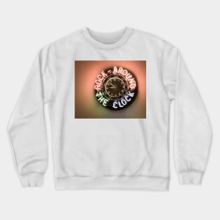 Vintage effect "Rock around the Clock" clock Crewneck Sweatshirt